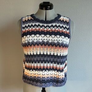 Multicolor Knit Sleeveless Top